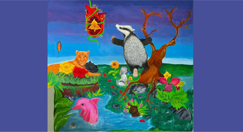 <p>Esta obra nació de las ideas de las y los adolescentes de la Casa Atrapasueños Mocoa, como parte de un proceso participativo y dinámico en el que plasmaron, a través del dibujo, sus interpretaciones y reflexiones sobre el cuidado, los derechos sexuales y reproductivos, la toma de decisiones y sus proyectos de vida.</p><p>A partir de sus creaciones se seleccionaron imágenes que luego se entrelazaron para formar una sola composición, cargada de simbolismos que dan sentido a la propuesta visual y a la experiencia colectiva que la hizo posible.</p>